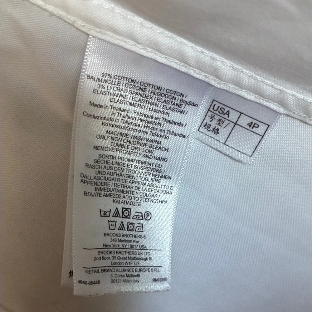 Brooks Brothers Cream Button-Up Blouse - Picture 3 of 8